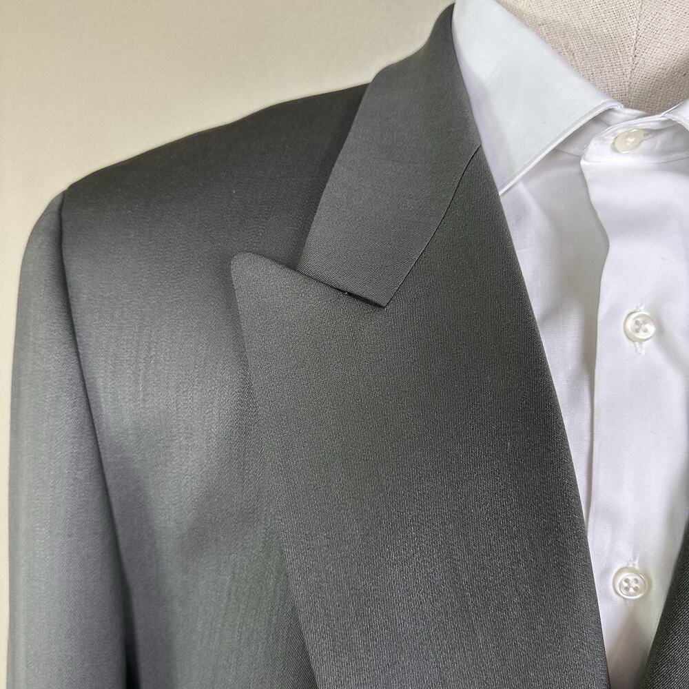 Albert Nipon Men 52r Double Breasted Dark Olive B… - image 7